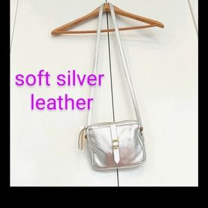 🌒CLARE V. silver mini sac bag buckle rare